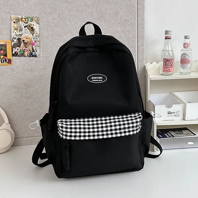 Yalu Nylon Backpack Unisex White/Black/Yellow/Orange/Green-6