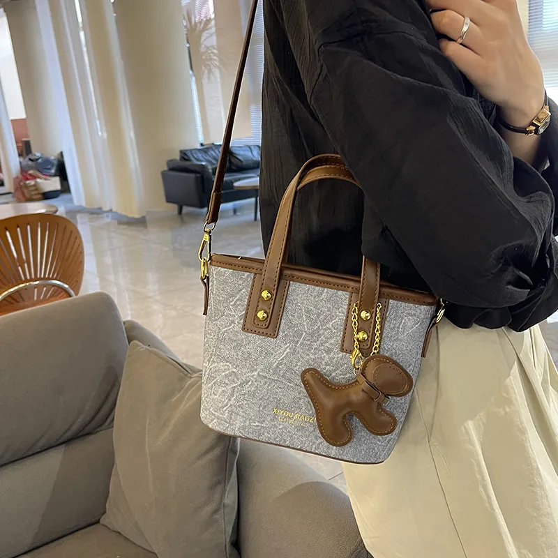 Yalu PU Crossbody Handbag Unisex Coffee & Blue/Black & Gray/Khaki-14