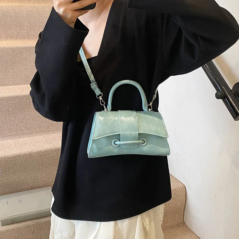 Yalu PU Crossbody One Shoulder Handbag Women's Blue/Pink/Silver/Black/White-4