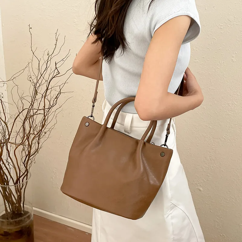 Yalu PU Handbag Women's White/Black/Khaki/Coffee/Brown-17