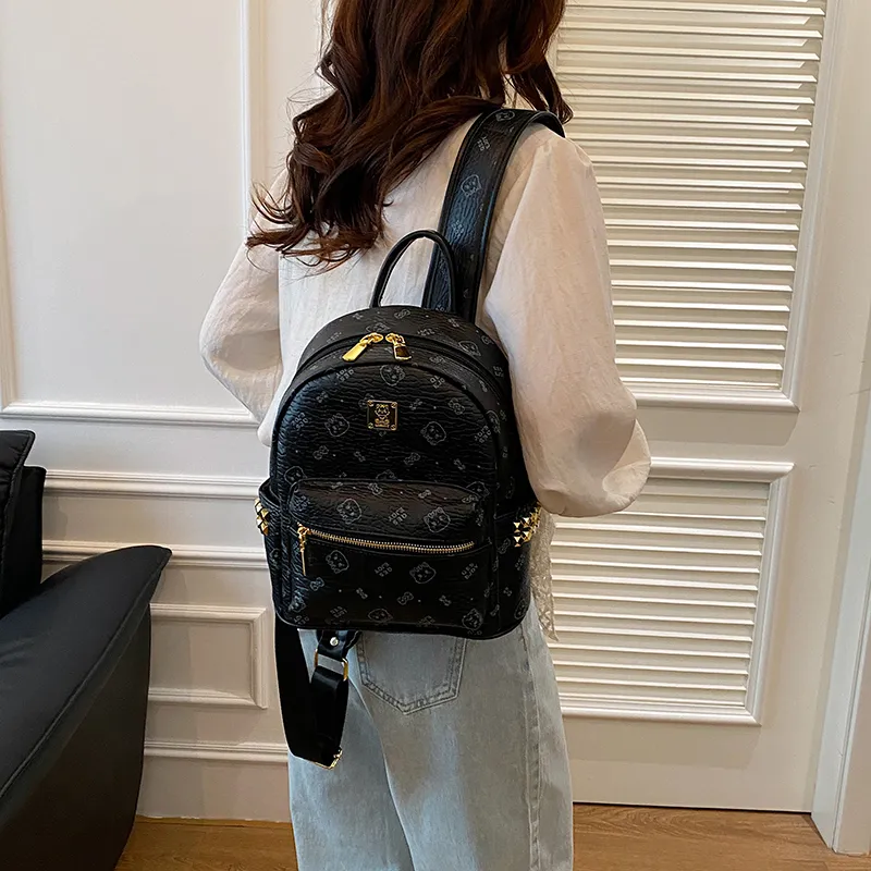 Yalu PU Backpack Tubas Women's Brown/White/Pink/Black-20