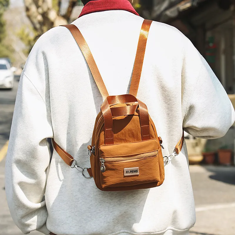 Yalu Nylon Backpack Regular Unisex Gray Orange/Gray Pink/Gray Yellow/Ecru/Black/Coffee/Light Blue-20