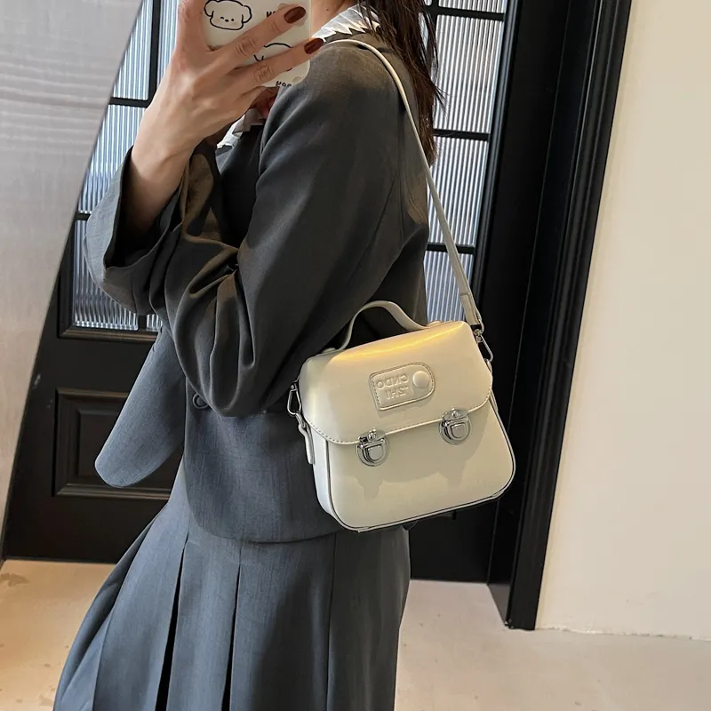 Yalu PU Handbag Unisex White/Silver/Black/Pink/Yellow-5