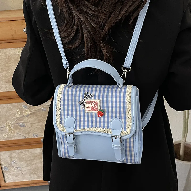 Yalu PU Backpack Regular Unisex Black/Red/Blue/Pink-17