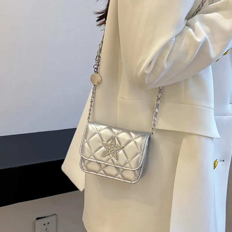 Yalu PU Crossbody Bag, Shoulder Bag Regular Women's Gold/Pink/Black/Beige/Silver-23