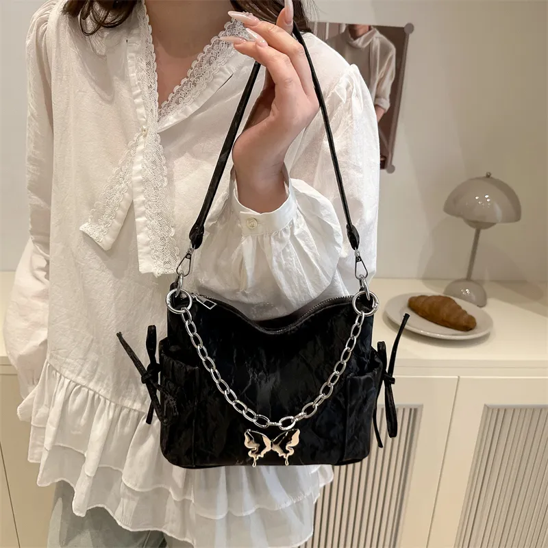 Yalu PU Shoulder Bag, Crossbody Bag Unisex White/Silver/Black/Pink/Green-13