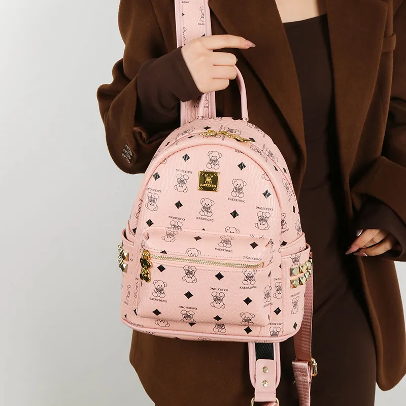 Yalu PU Backpack Unisex Multicolor-12
