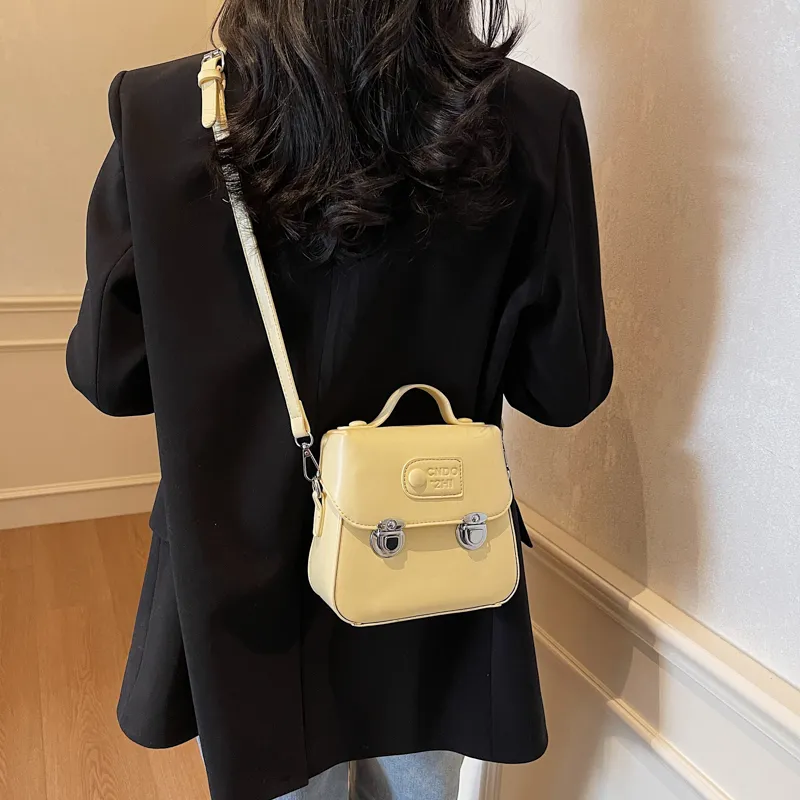 Yalu PU Handbag Unisex White/Silver/Black/Pink/Yellow-22