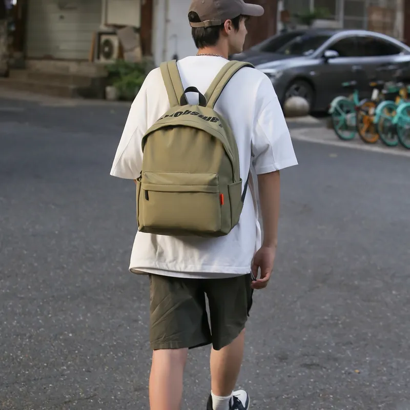 Yalu Nylon Backpack Unisex Ivory/Black/Burgundy/Light Brown/Green-19