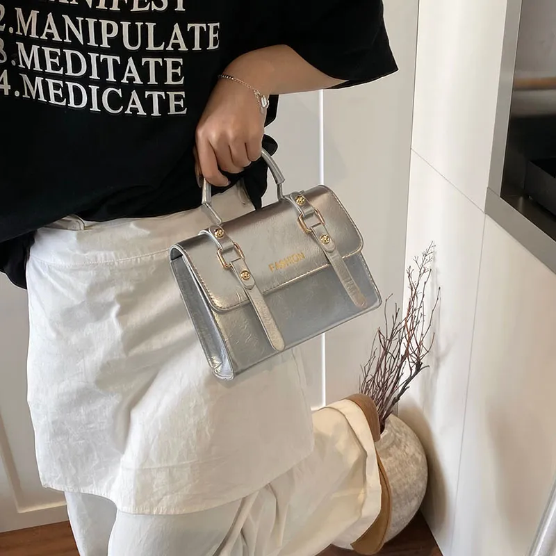 Yalu PU Handbag Women's Beige & Coffee/White/Silver/Black/Blue/Pink/Coffee-10