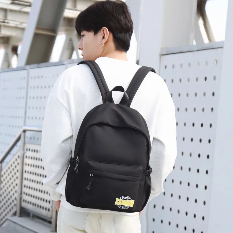 Yalu Nylon Backpack Unisex White/Black/Red/Blue-7