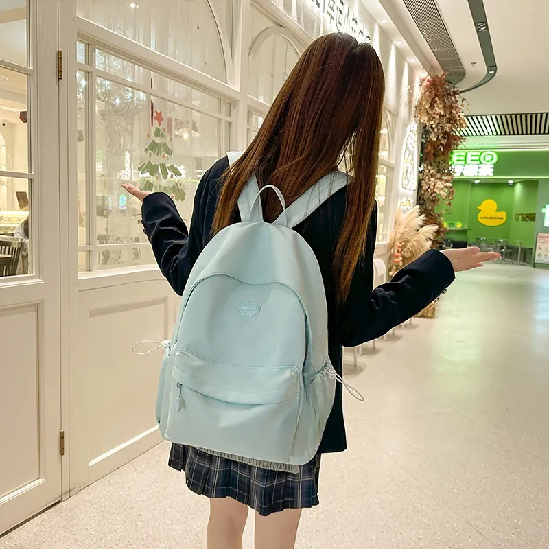 Yalu Nylon Backpack Unisex White/Black/Yellow/Green/Blue-16