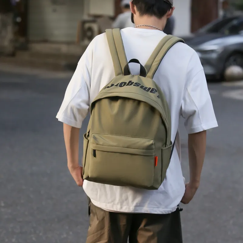Yalu Nylon Backpack Unisex Ivory/Black/Burgundy/Light Brown/Green-18