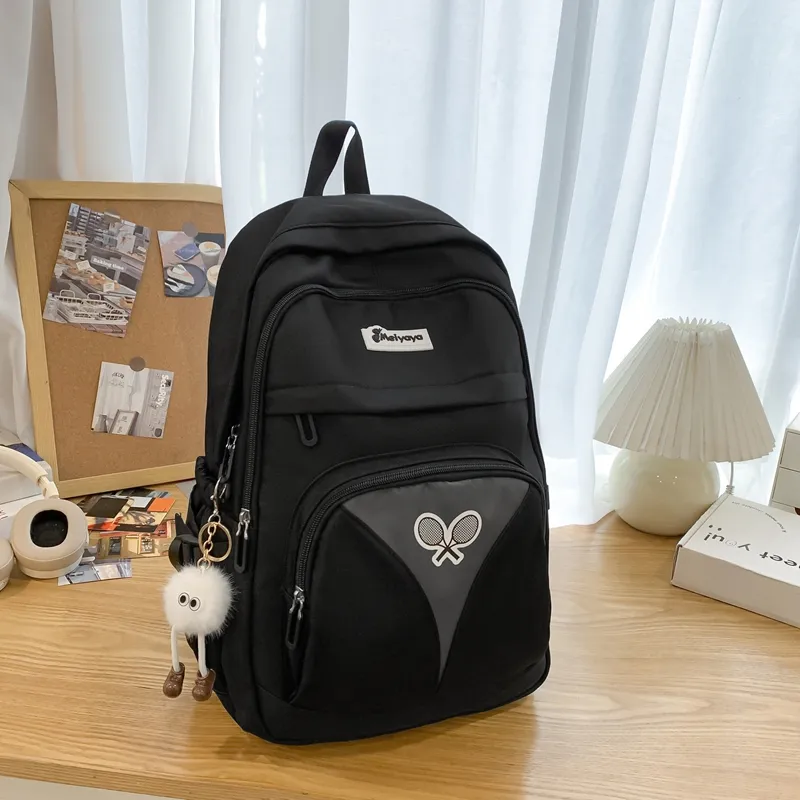 Yalu Nylon Backpack Regular Unisex Black/Gray/Blue/Red/Khaki-2