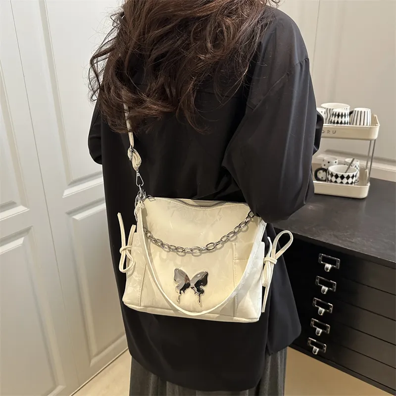 Yalu PU Shoulder Bag, Crossbody Bag Unisex White/Silver/Black/Pink/Green-4