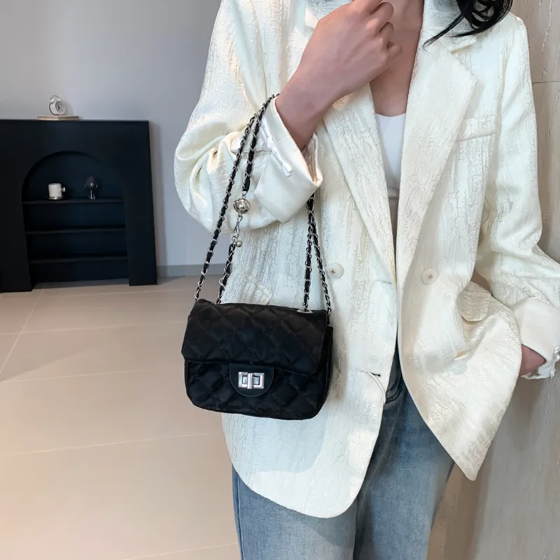 Yalu PVC Crossbody Bag Unisex White/Silver/Black/Pink-14
