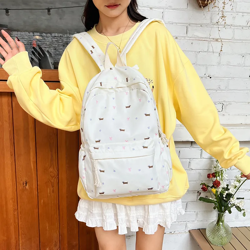 Yalu Nylon Backpack Regular Unisex Multicolor-10