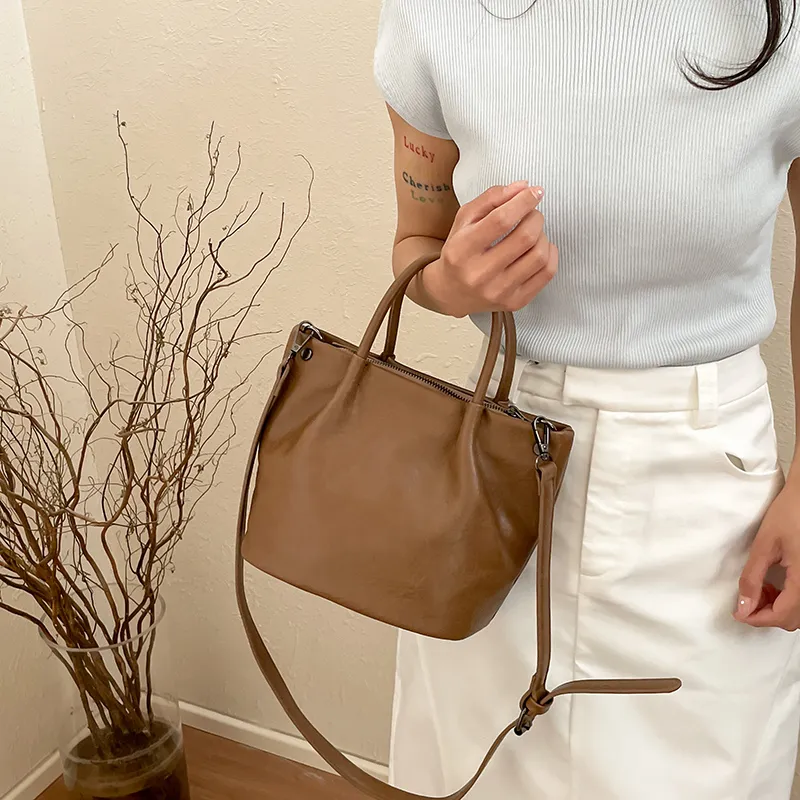 Yalu PU Handbag Women's White/Black/Khaki/Coffee/Brown-13