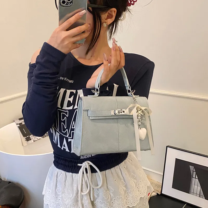 Yalu PU Shoulder Bag, Crossbody Bag, Handbag Unisex White/Black/Purple/Khaki/Blue/Pink-29