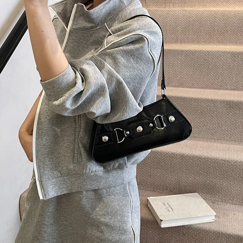 Yalu PU Shoulder Bag Women's Black/White/Silver/Gray/Blue/Pink-4