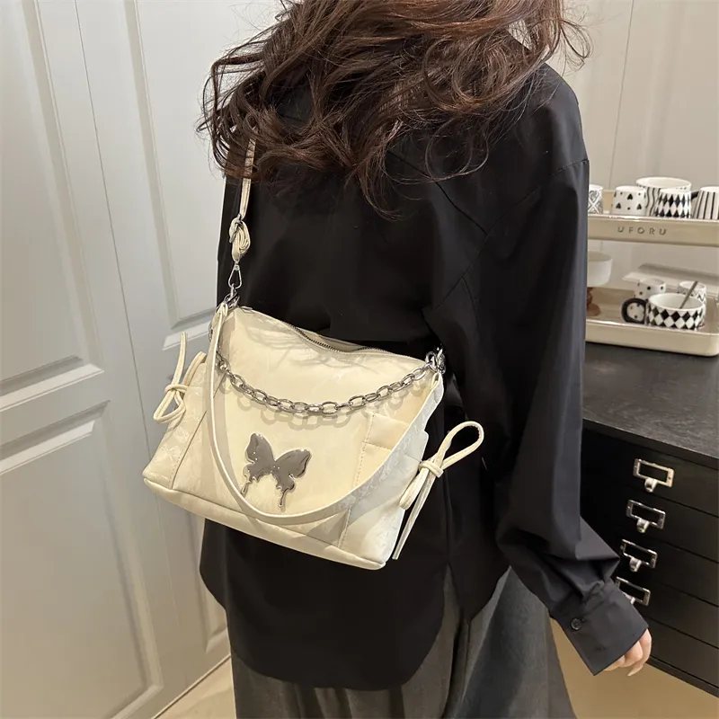Yalu PU Shoulder Bag, Crossbody Bag Unisex White/Silver/Black/Pink/Green-5