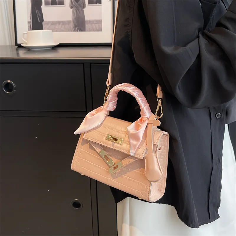 Yalu PU Handbag, Crossbody Bag Unisex Ecru/Black/Pink-15