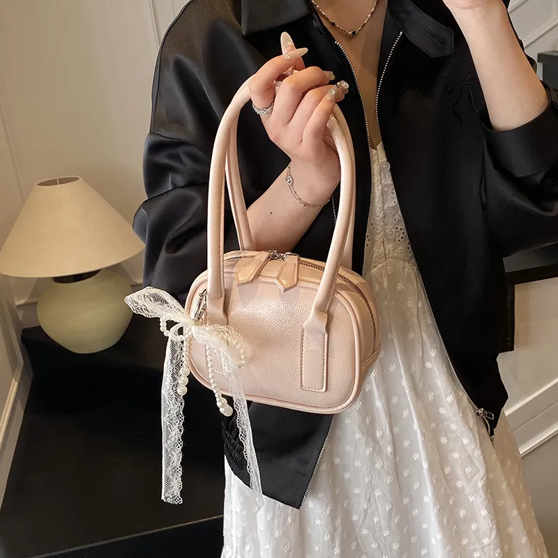 Yalu PU Shoulder Bag, Crossbody Bag, Handbag Women's Ecru/Pink/Blue/Silver/Black-7