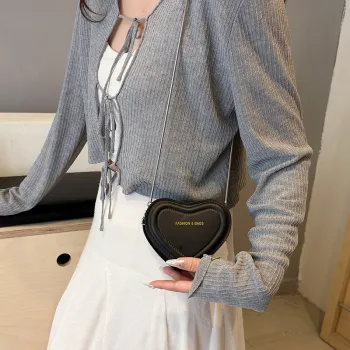 Yalu PU Shoulder Bag, Crossbody Bag Women's Black/Silver/Green/Rose Red/White