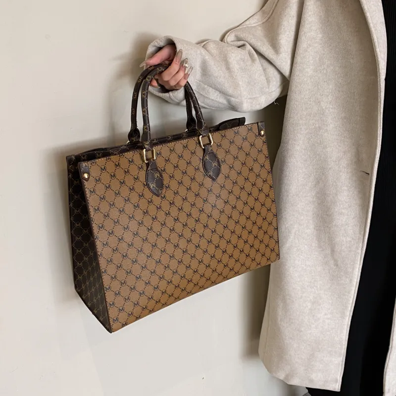 Yalu PU Handbag Regular Unisex Black/Coffee/Brown/Beige-9
