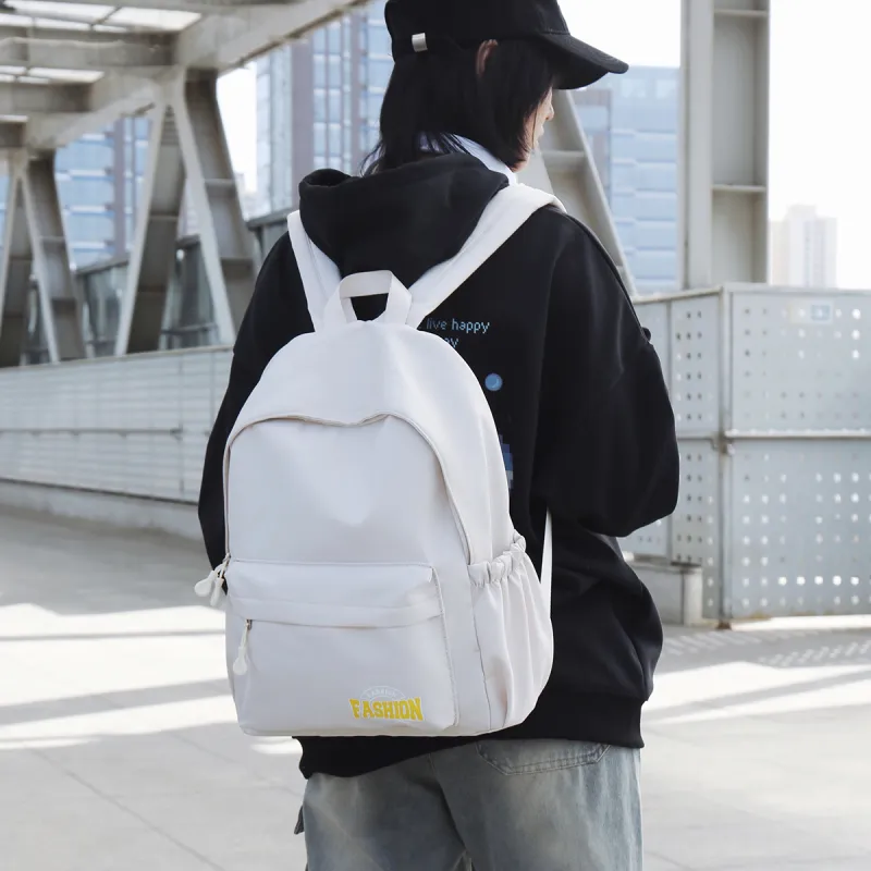 Yalu Nylon Backpack Unisex White/Black/Red/Blue-4