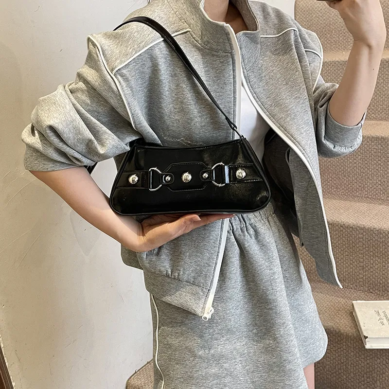 Yalu PU Shoulder Bag Women's Black/White/Silver/Gray/Blue/Pink-3