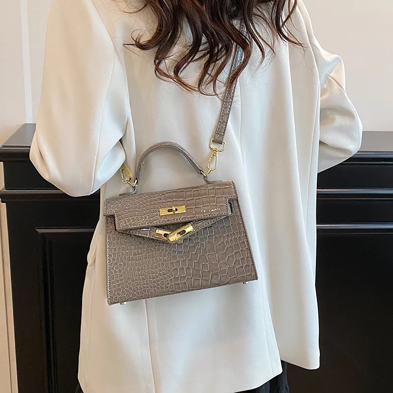 Yalu PU Kelly Bag, Shoulder Bag, Crossbody Bag, Handbag Women's White/Black/Khaki-13