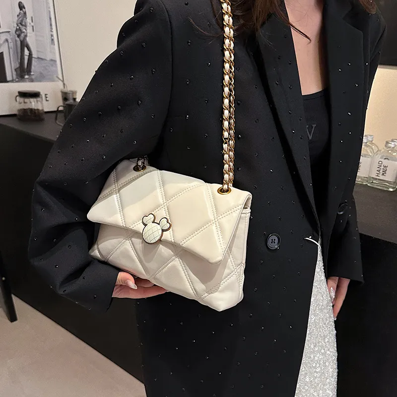 Yalu PU Crossbody Bag, Shoulder Bag Women's White/Black-2