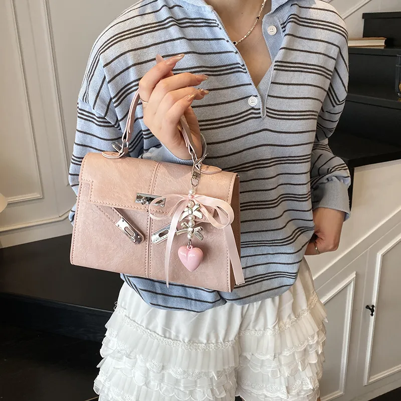 Yalu PU Shoulder Bag, Crossbody Bag, Handbag Unisex White/Black/Purple/Khaki/Blue/Pink-33