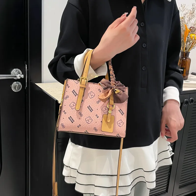 Yalu PU Handbag Unisex White/Pink/Brown/Coffee-7