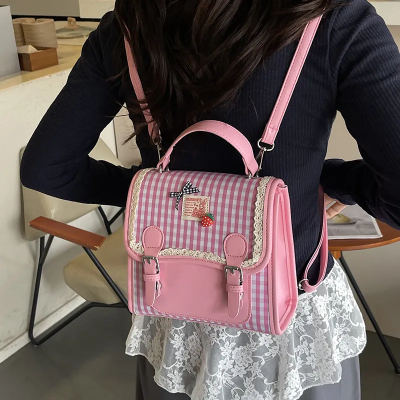 Yalu PU Backpack Regular Unisex Black/Red/Blue/Pink-22