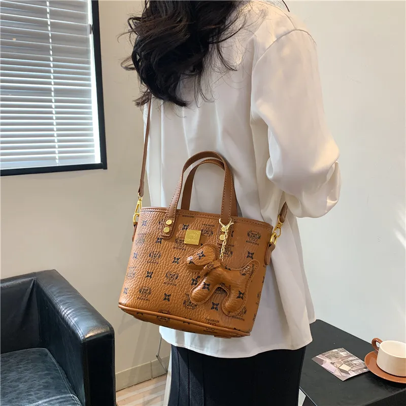 Yalu PU Handbag Women's White/Pink/Brown-12