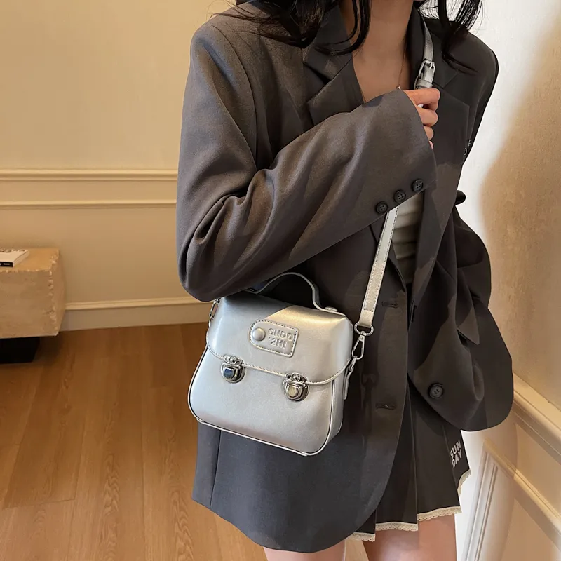 Yalu PU Handbag Unisex White/Silver/Black/Pink/Yellow-12