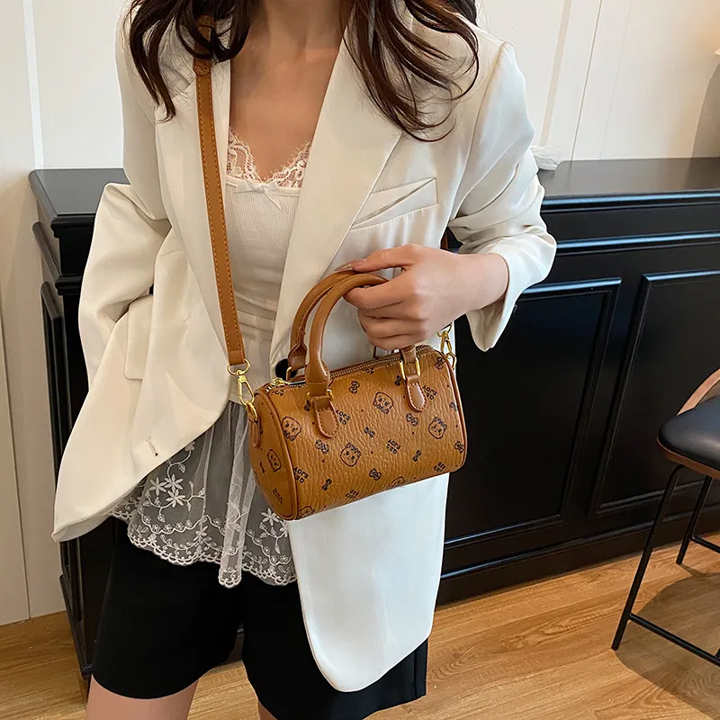 Yalu PU Handbag Women's Black/White/Pink/Brown-20