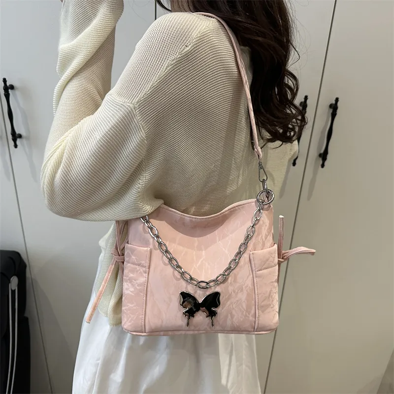 Yalu PU Shoulder Bag, Crossbody Bag Unisex White/Silver/Black/Pink/Green-23