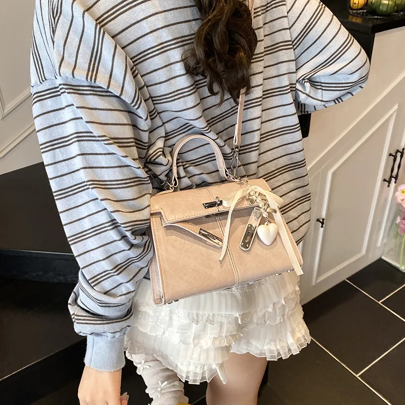 Yalu PU Shoulder Bag, Crossbody Bag, Handbag Unisex White/Black/Purple/Khaki/Blue/Pink-17