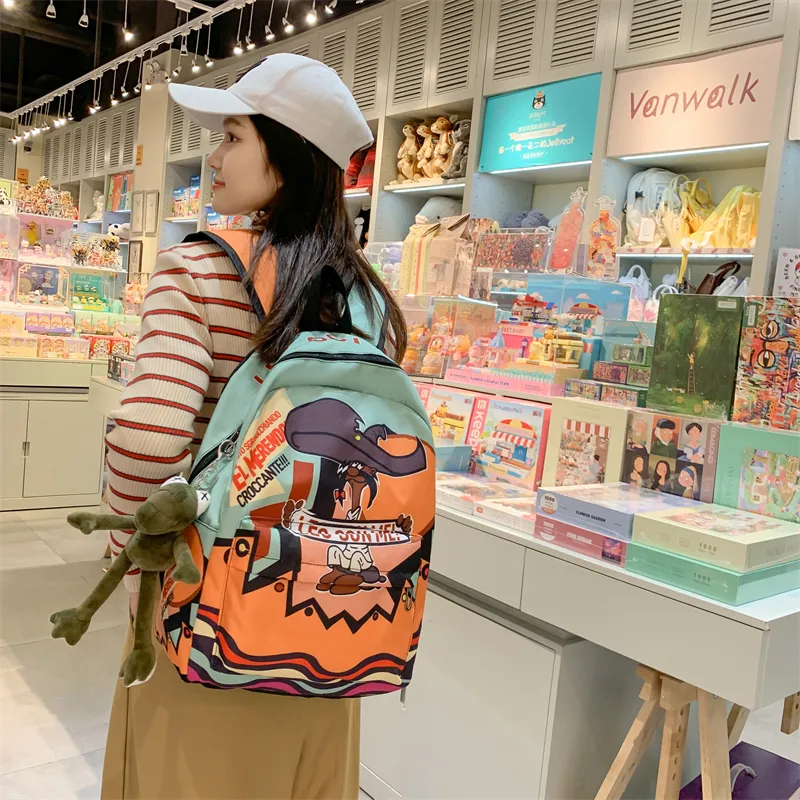 Yalu Oxford Backpack Regular Unisex Jasper/Joker/Bubble Bobble/Pirate/Wine Bottle-20