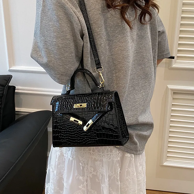 Yalu PU Kelly Bag, Shoulder Bag, Crossbody Bag, Handbag Women's White/Black/Khaki-10