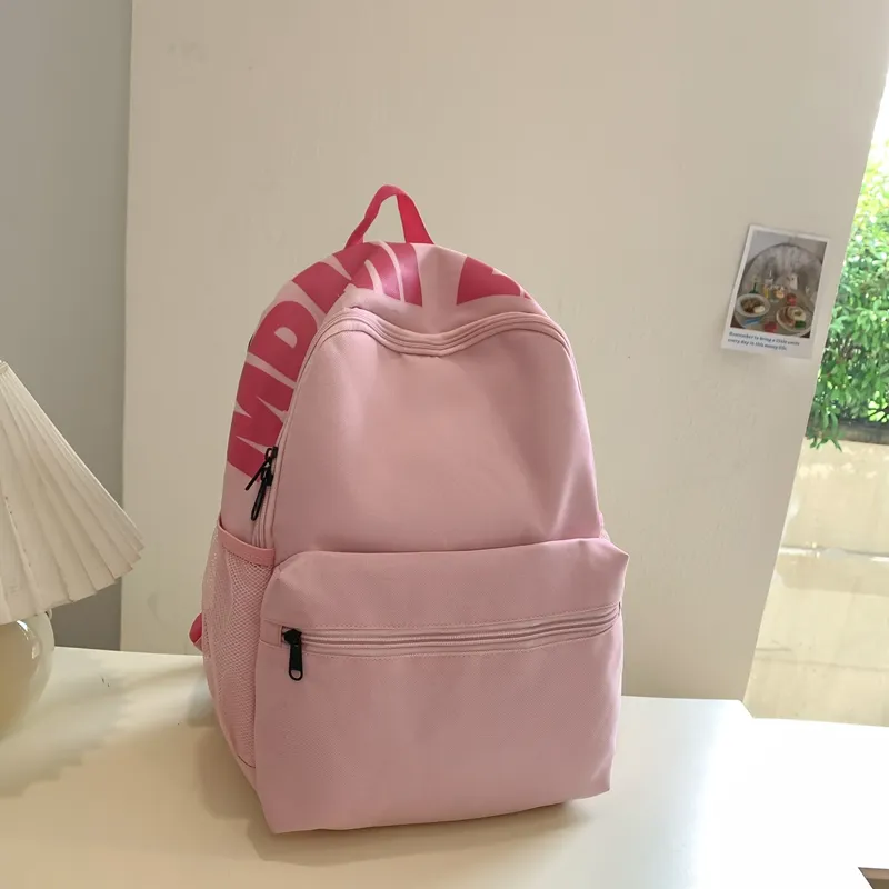 Yalu Oxford Backpack Regular Unisex Gray/Black/Yellow/Red/Purple/Pink-1