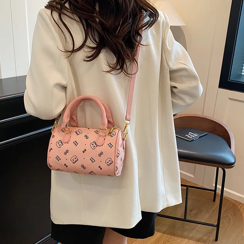 Yalu PU Handbag Women's Black/White/Pink/Brown-14