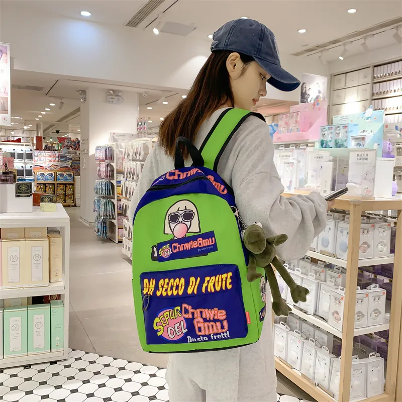 Yalu Oxford Backpack Regular Unisex Jasper/Joker/Bubble Bobble/Pirate/Wine Bottle-16