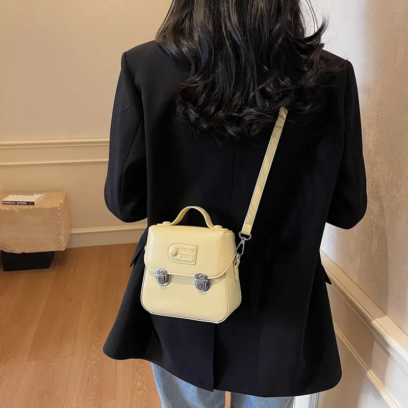 Yalu PU Handbag Unisex White/Silver/Black/Pink/Yellow-20