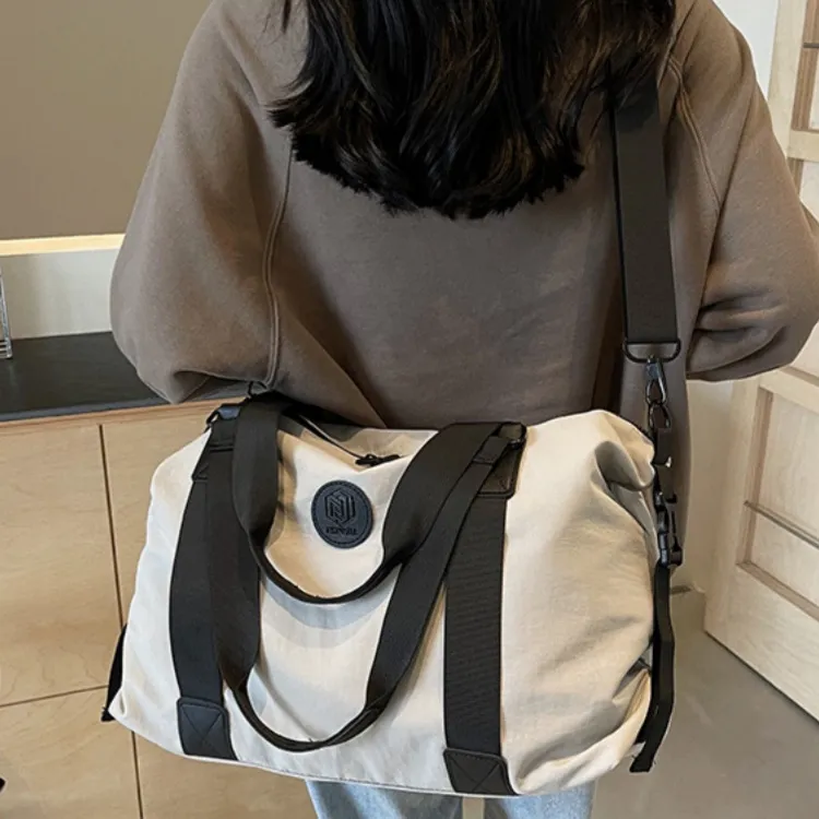 Yalu Oxford Travel Bag Unisex Ecru/Gray/Black/Dark Brown/Green/Pink-1