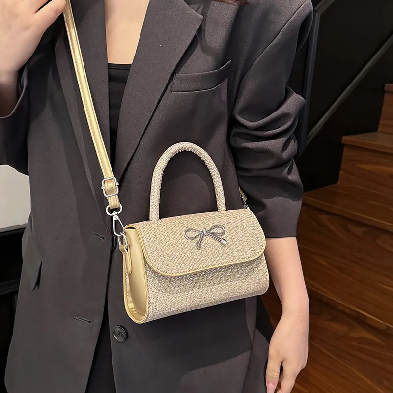 Yalu PU Crossbody Handbag Unisex Black/Pink/Gold/Silver-14