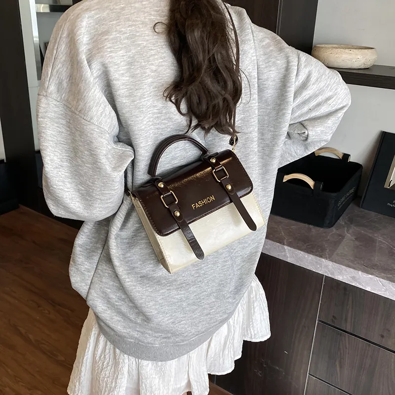 Yalu PU Handbag Women's Beige & Coffee/White/Silver/Black/Blue/Pink/Coffee-2